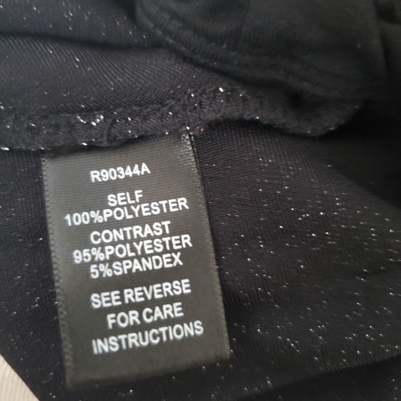 Silver Shimmer Long Sleeve V Neck Bodysuit Women's Size Medium - Picture 6 of 7